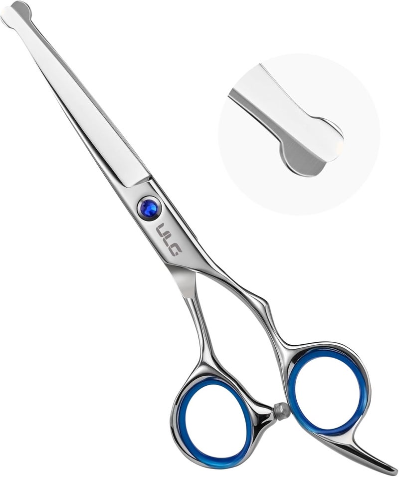 ULG Hair Cutting Scissors for Kids, 6.5” Safety Round-Tip Hair Scissors for Baby Toddler Children Hair Cutting and Trimming, Ergonomic Offset Handles, 100% Japanese Stainless Steel, Ultra Sharp - Image 1